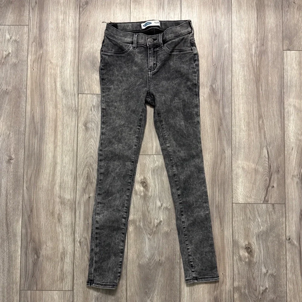 Old Navy Kids Girls Ballerina Jeggings Dark Wash Acid Wash Size 14